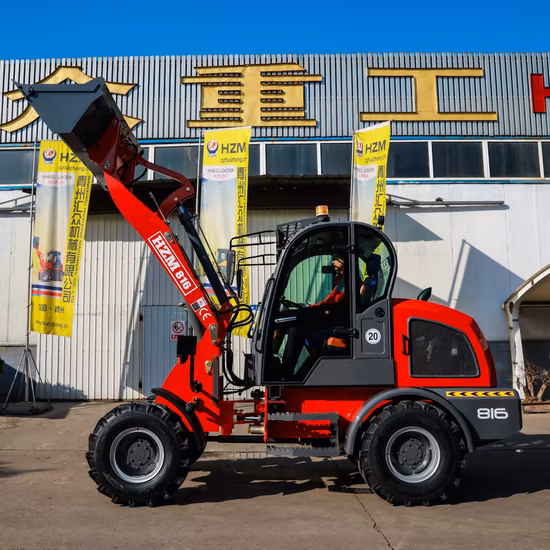 CE/유로 5 엔진 버킷/포크/부착품/운전실/Rops/롤 바 816 판매/정원용 미니 로더를 갖춘 중국 공급업체 Hzm 콤팩트/관절식/다기능